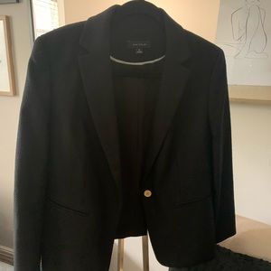 Ann Taylor Black Textured Blazer